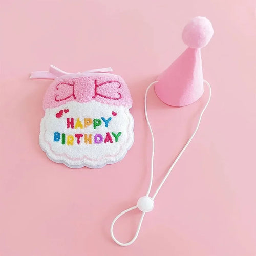 Pet Birthday Hat & Bandana Set