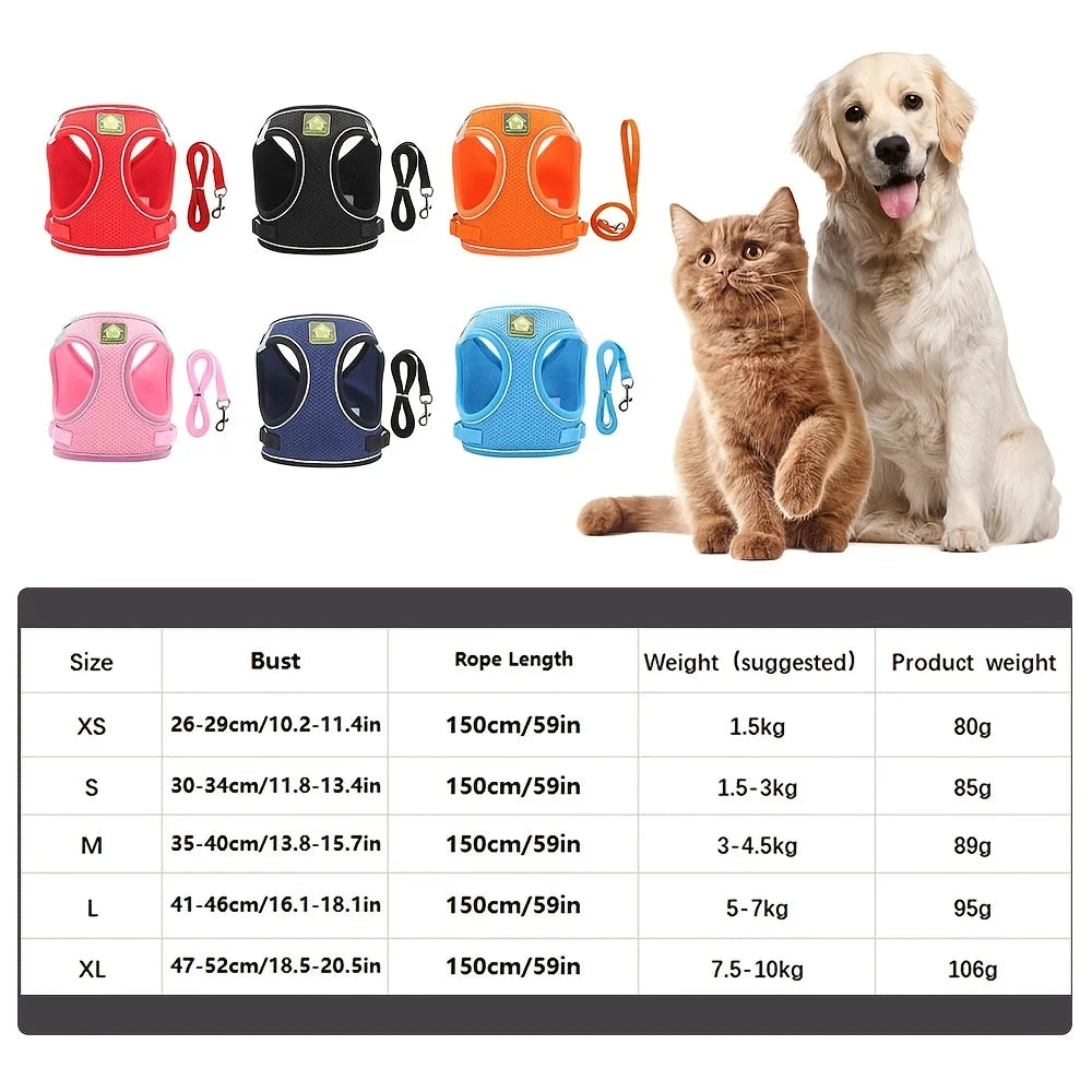 Reflective No-Pull Harness & Leash Set