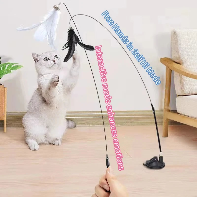 Hands-Free Bird Wand Cat Toy