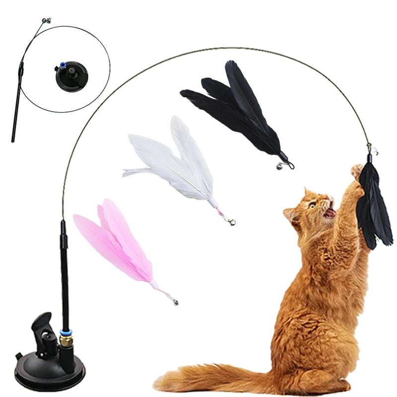 Hands-Free Bird Wand Cat Toy