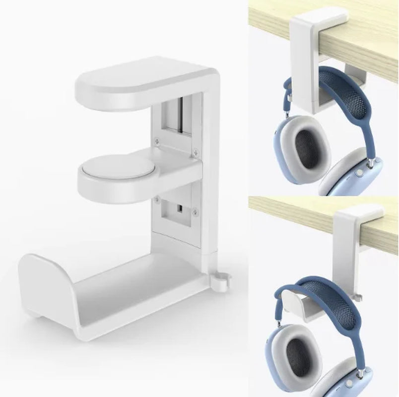 Under-Desk Swivel Headphone Hanger