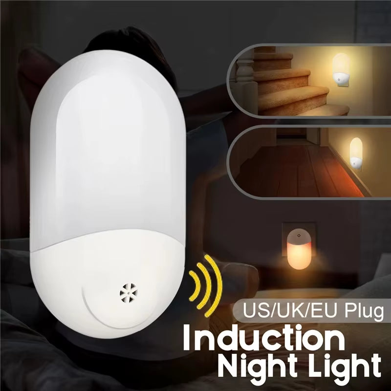Plug in LED Night Light - Plug-And-Play Automatic Dusk to Dawn Photocell Sensor Night Lighting Lamp, Plug-In Wall Light