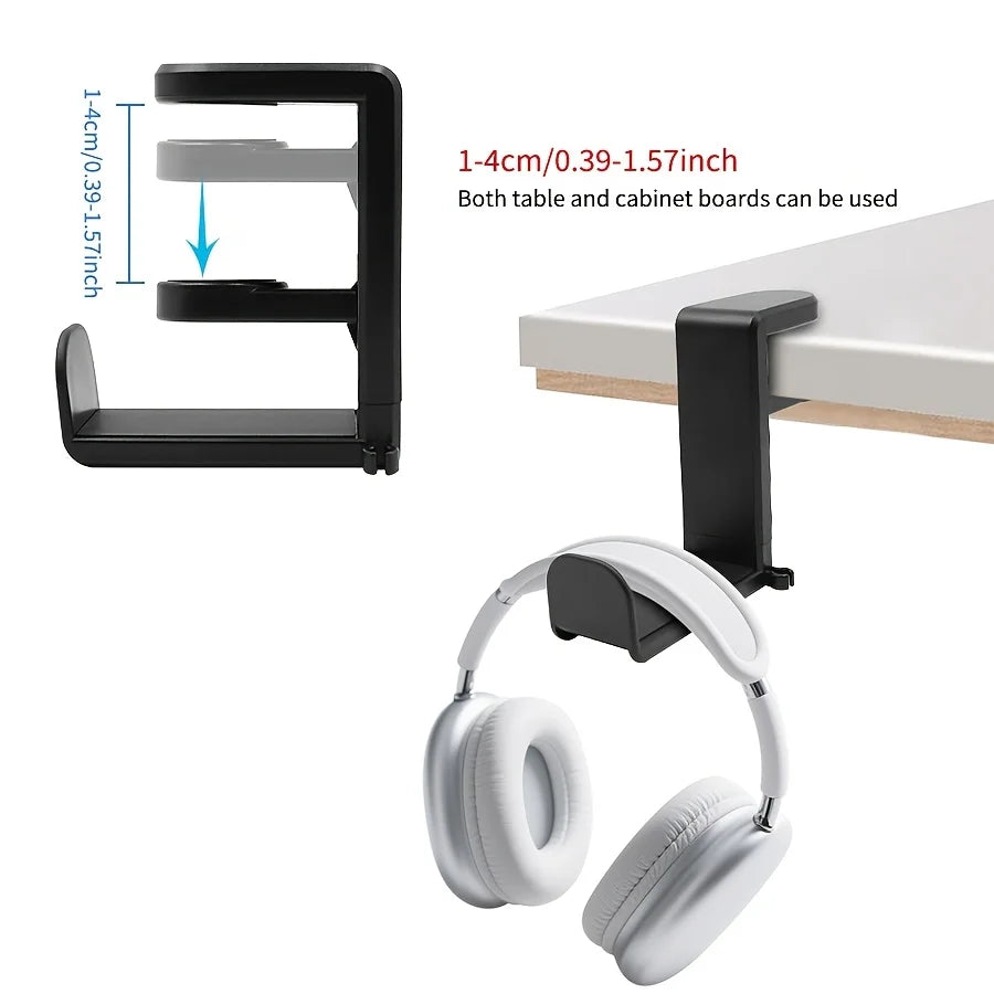 Under-Desk Swivel Headphone Hanger
