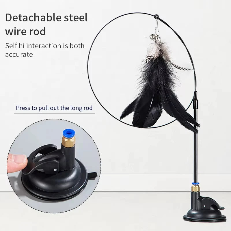 Hands-Free Bird Wand Cat Toy