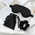 3Pcs Set Women Imitated Silk Sleep Eye Mask Eye Patches Face Mask Eyeshade Blindfold Travel Rest Eye Cover Night Eyeshade