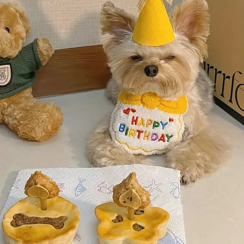 Pet Birthday Hat & Bandana Set