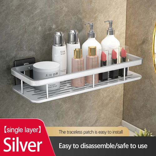 Stainless Steel Suction Shower Shelf