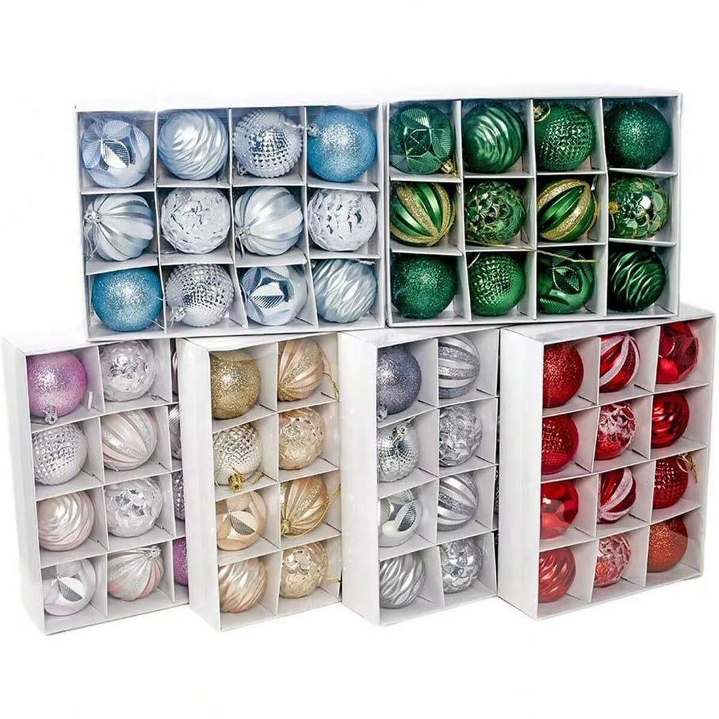 Christmas Ball Decoration Set, Shatterproof Plastic Ornaments, 60Mm Tree Decorations, Festive Accessories for Friends & Family