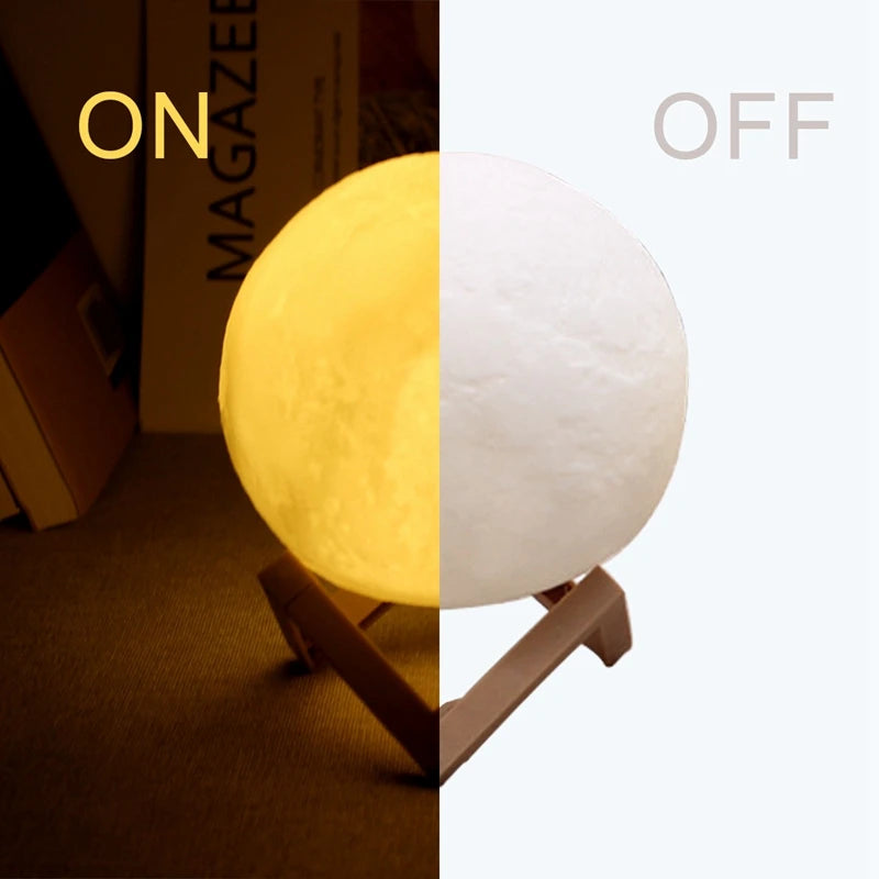 Moon Lamp Night Light with Stand