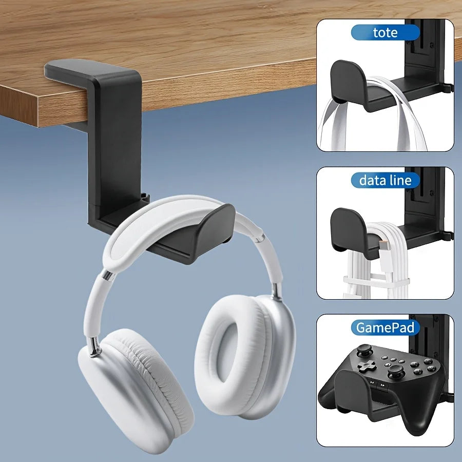 Under-Desk Swivel Headphone Hanger