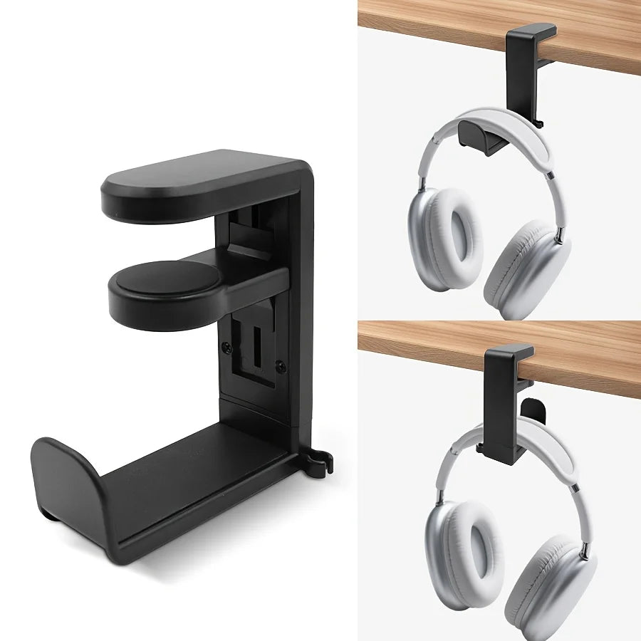 Under-Desk Swivel Headphone Hanger