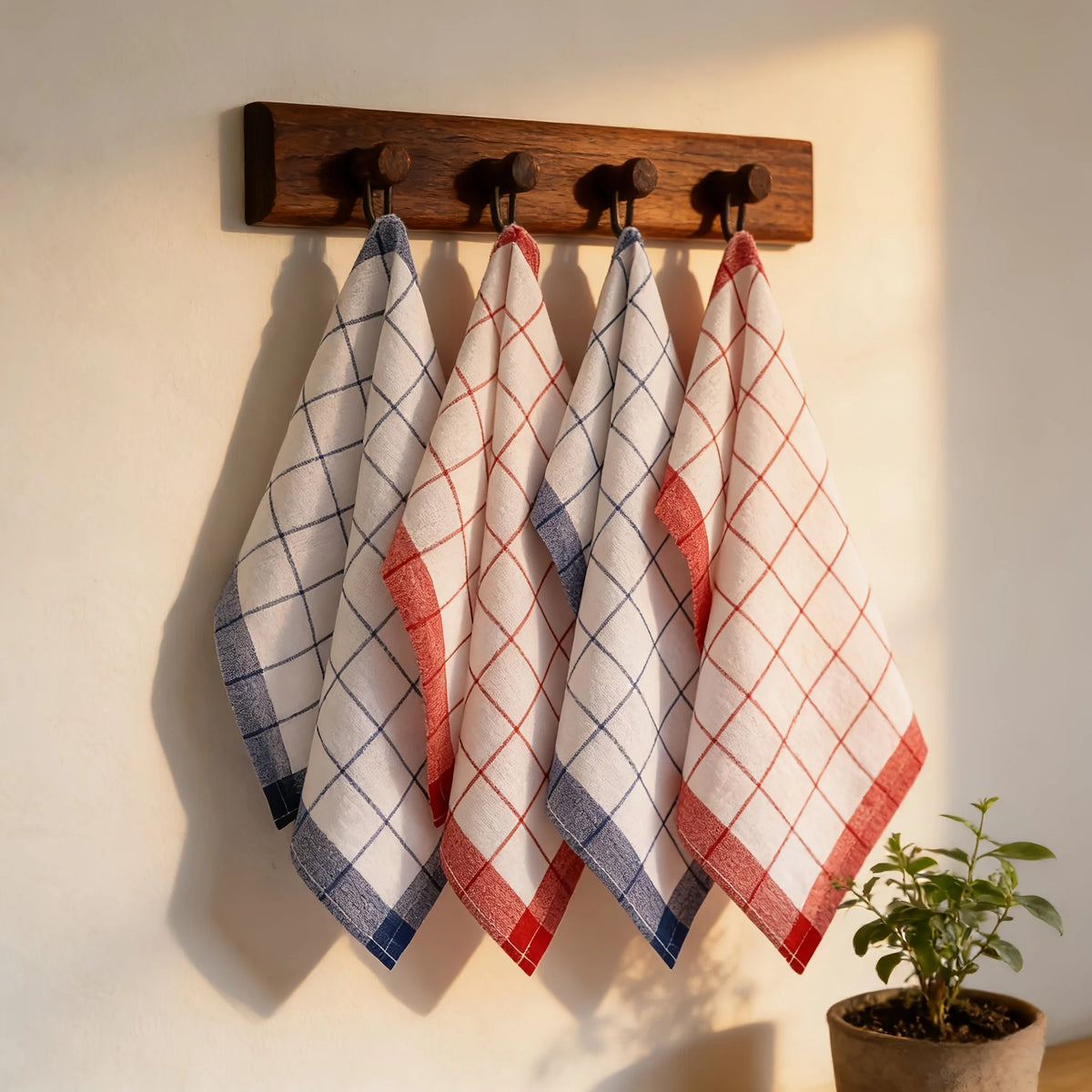 4/6/8/10 Pieces, 40Cm * 60Cm, Simple Checkered Pattern Kitchen Towel, Suitable for Washing Dishes, Drying Tableware
