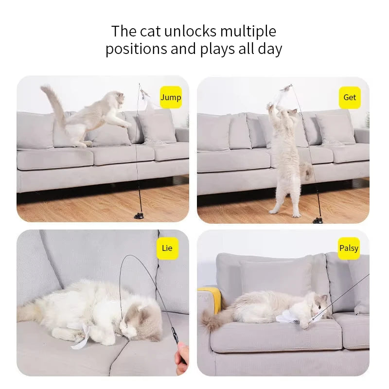 Hands-Free Bird Wand Cat Toy