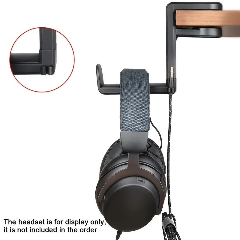 Under-Desk Swivel Headphone Hanger