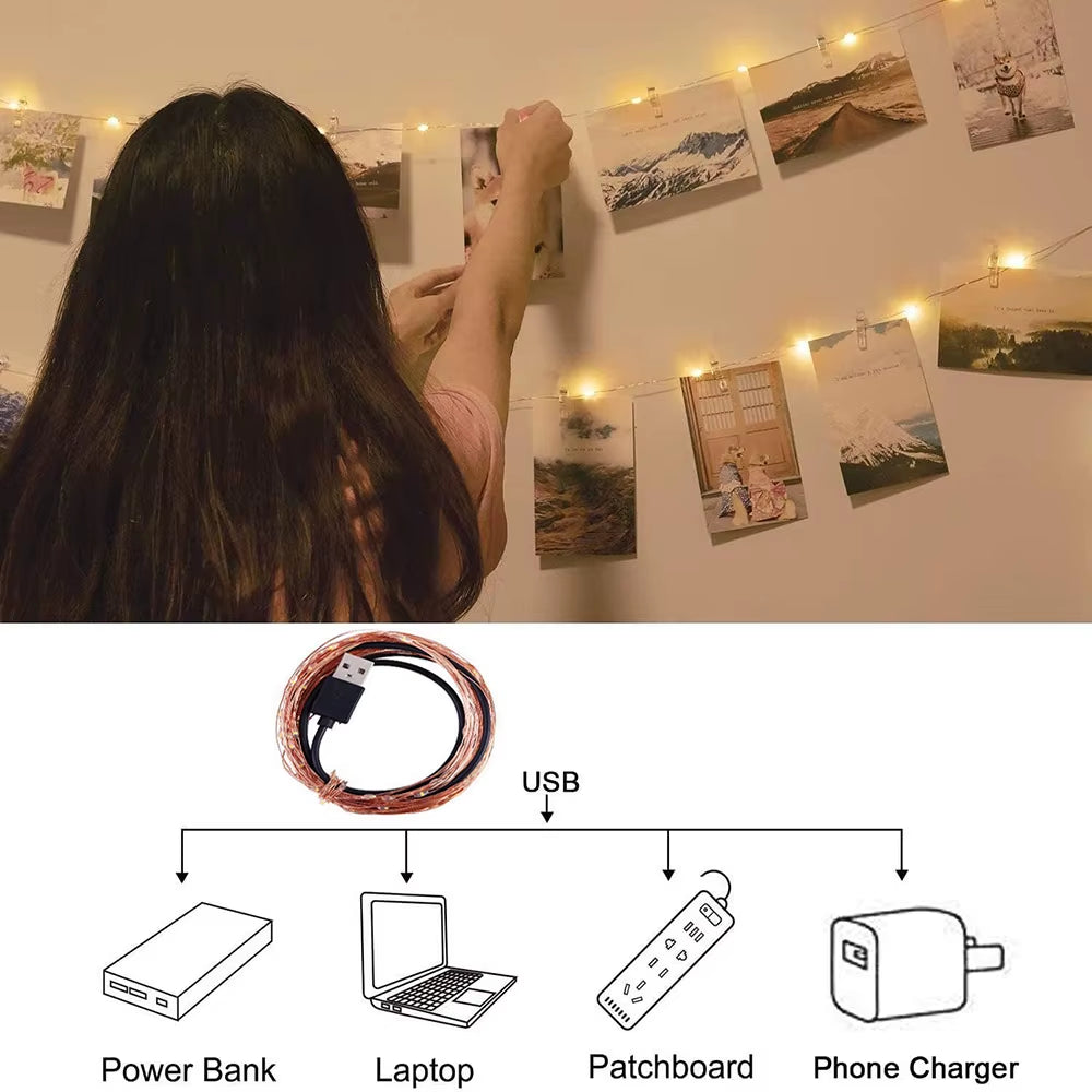 Photo Clip String Lights