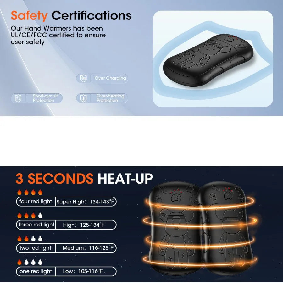 Rechargeable hand warmers