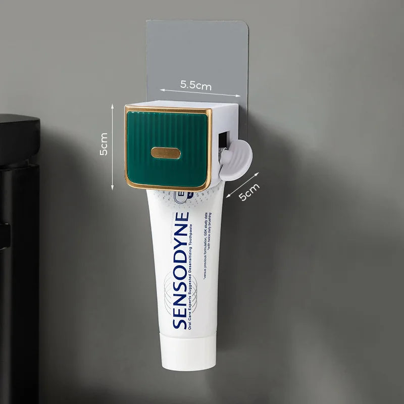 Wall Mounted Automatic Toothpaste Squeezer Toothpaste Dispenser Magnetic Toothbrush Holder Toothpaste Rack Bathroom Accessories