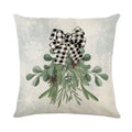 Linen Christmas Pillow Cover Snowman Elk Pillow Case 2024 Christmas Decoration for Home New Year Sofa Car Cushion Cover 45X45Cm