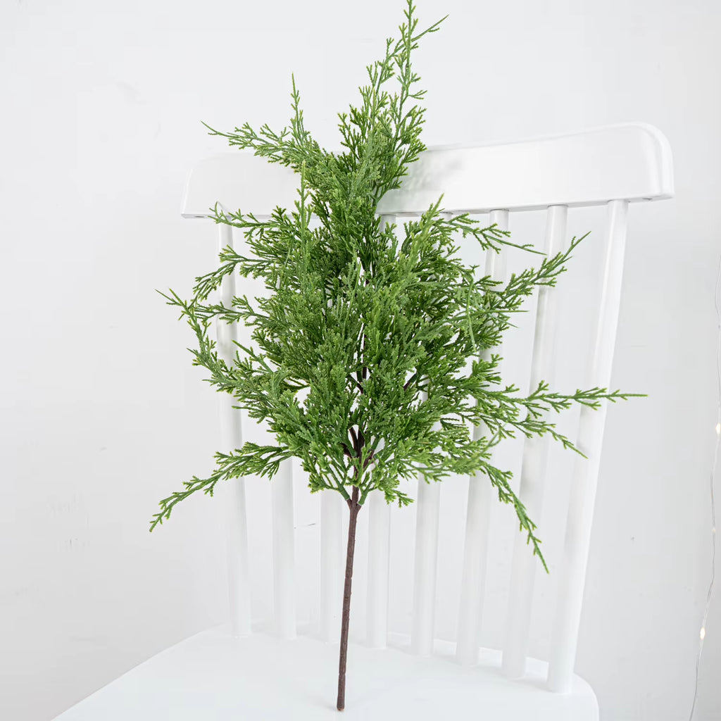 60Cm Christmas Cedar Garland Branches Pine Artificial Green Faux Cedar Pine Garland for Mantle Fireplace Home Decoration