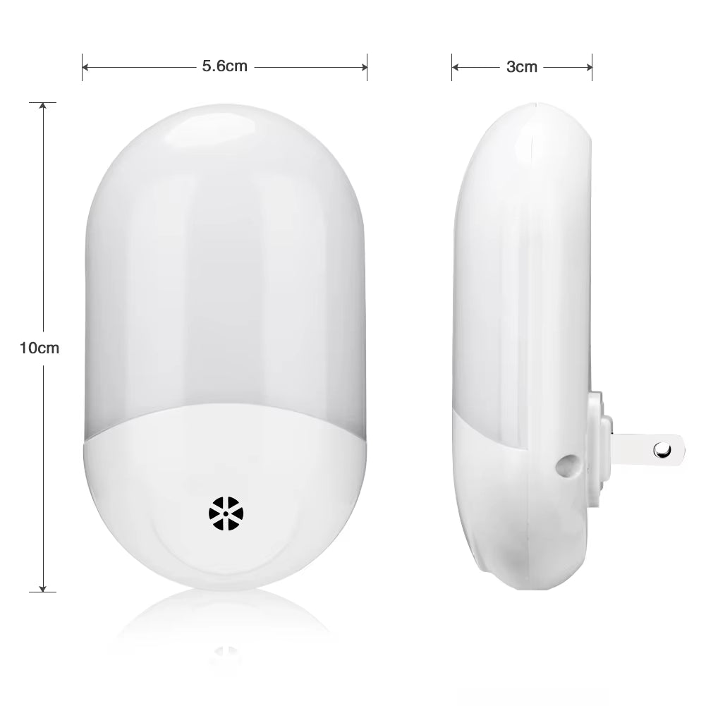Plug in LED Night Light - Plug-And-Play Automatic Dusk to Dawn Photocell Sensor Night Lighting Lamp, Plug-In Wall Light