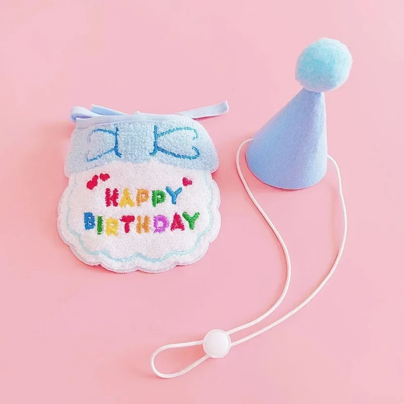 Pet Birthday Hat & Bandana Set