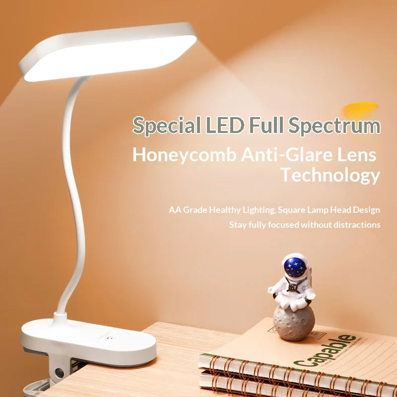 Rechargeable Clip-On Desk Lamp